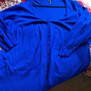 Bright blue light cardigan Size 3x